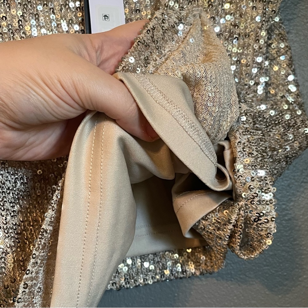 Steve Madden Silver Sequin Tank Top - Picture 5 of 9